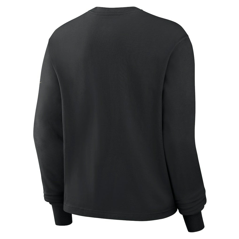 New Orleans Saints Women's Boxy Long Sleeve T-Shirt Black - Nike