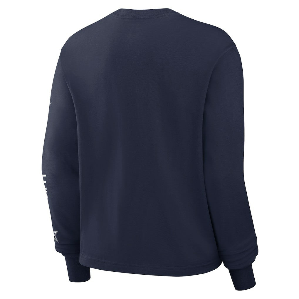 Dallas Cowboys Women's Boxy Long Sleeve T-Shirt Navy - Nike