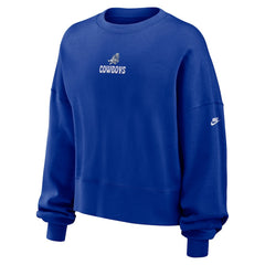 Dallas Cowboys Women's Oversized Rewind Pullover Sweatshirt Royal - Nike