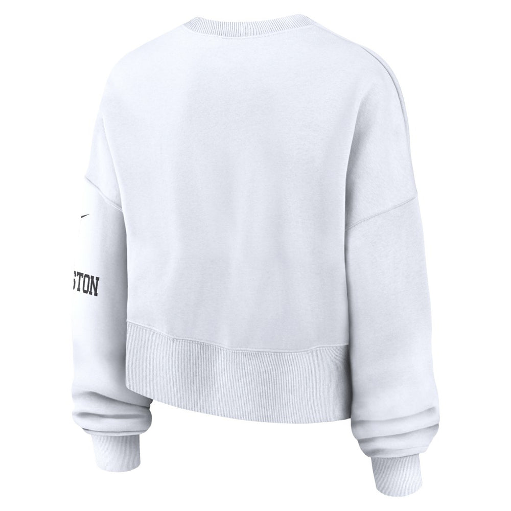 Houston Texans Women's Oversized Pullover Sweatshirt White - Nike