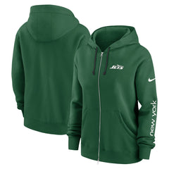 New York Jets Women's Phoenix Full-Zip Hoodie Green - Nike