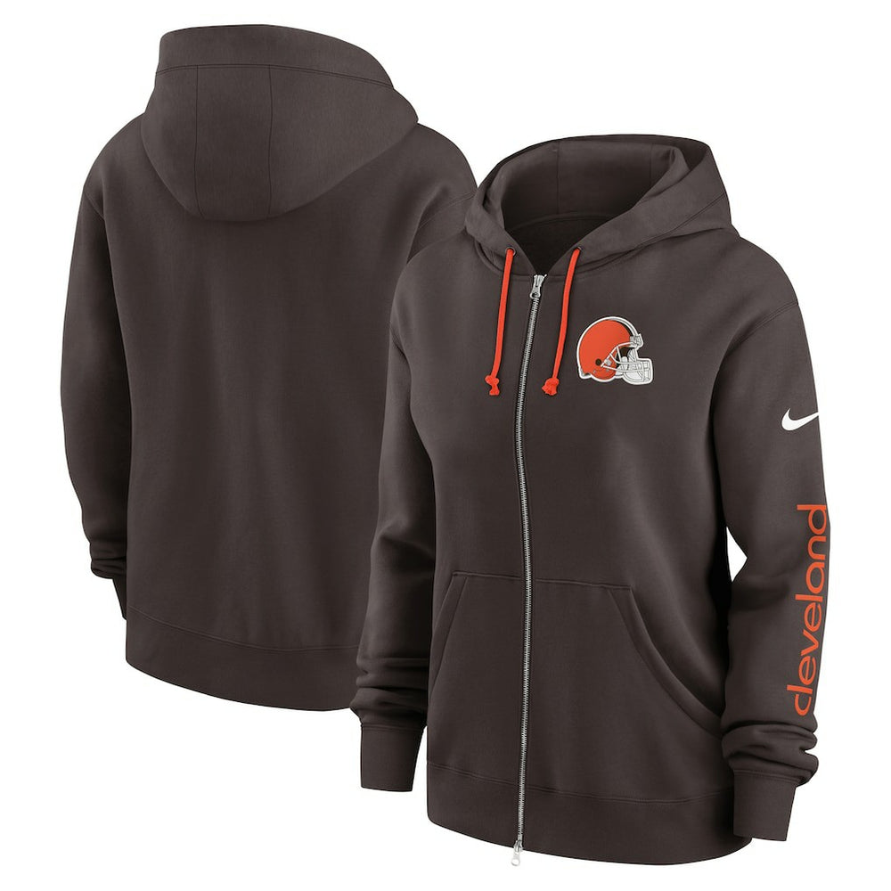 Cleveland Browns Women's Phoenix Full-Zip Hoodie Brown - Nike