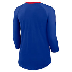 Buffalo Bills Women's 3/4 Sleeve Raglan Fashion Top Royal - Nike