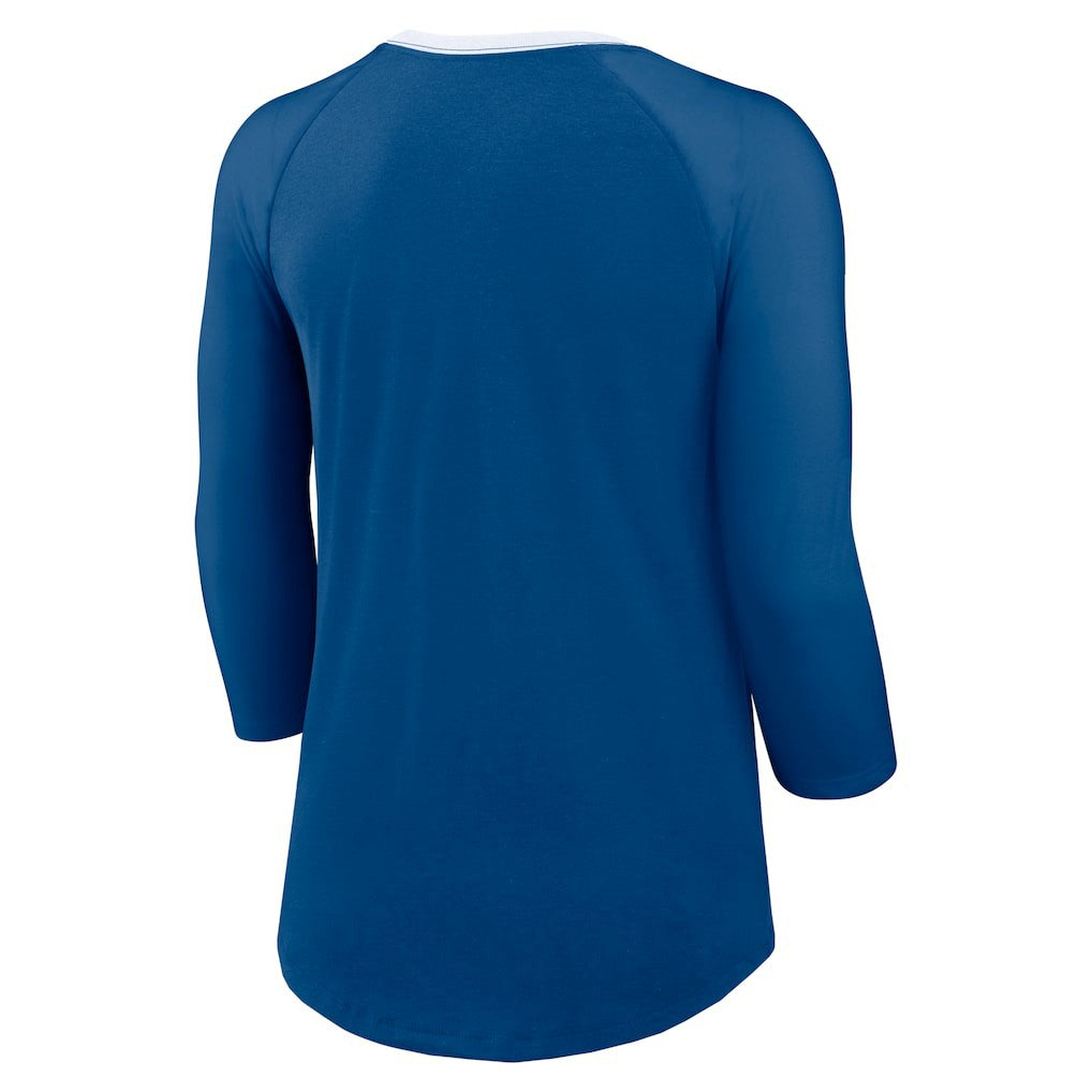 Indianapolis Colts Women's 3/4 Sleeve Raglan Fashion Top Royal - Nike