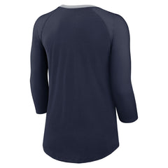 Seattle Seahawks Women's 3/4 Sleeve Raglan Fashion Top Navy - Nike