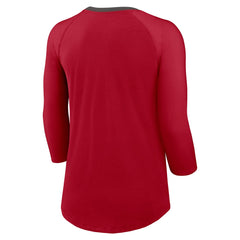 Tampa Bay Buccaneers Women's 3/4 Sleeve Raglan Fashion Top Red - Nike