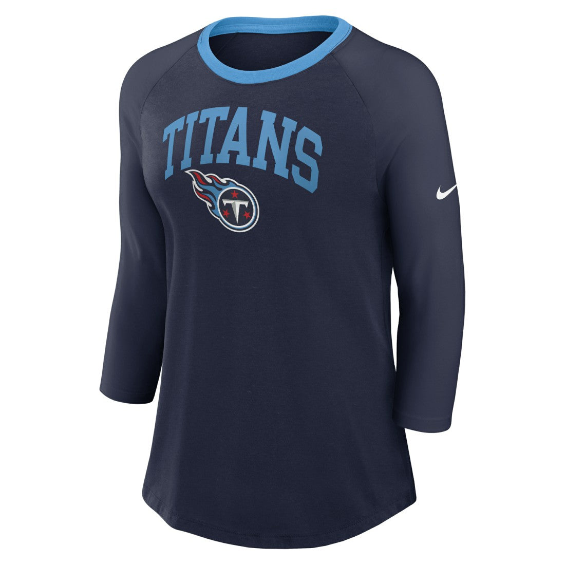 Tennessee Titans Women's 3/4 Sleeve Raglan Fashion Top Navy - Nike