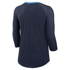 Tennessee Titans Women's 3/4 Sleeve Raglan Fashion Top Navy - Nike