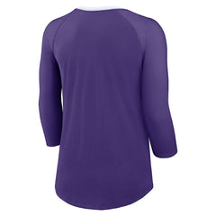 Minnesota Vikings Women's 3/4 Sleeve Raglan Fashion Top Purple - Nike