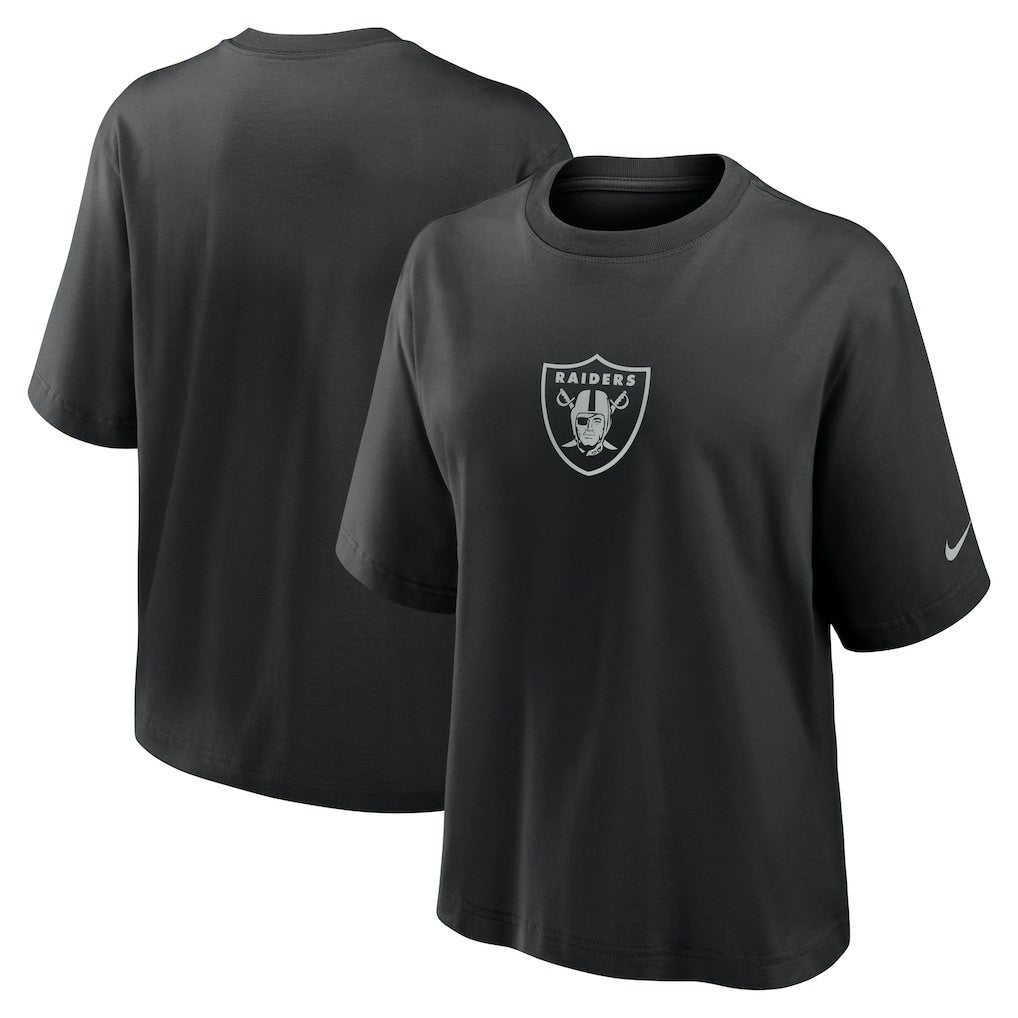 Las Vegas Raiders Women's Boxy T-Shirt Black - Nike