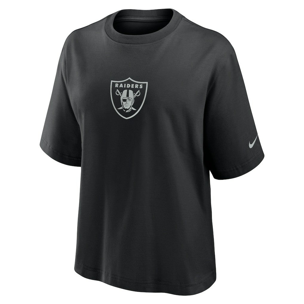 Las Vegas Raiders Women's Boxy T-Shirt Black - Nike