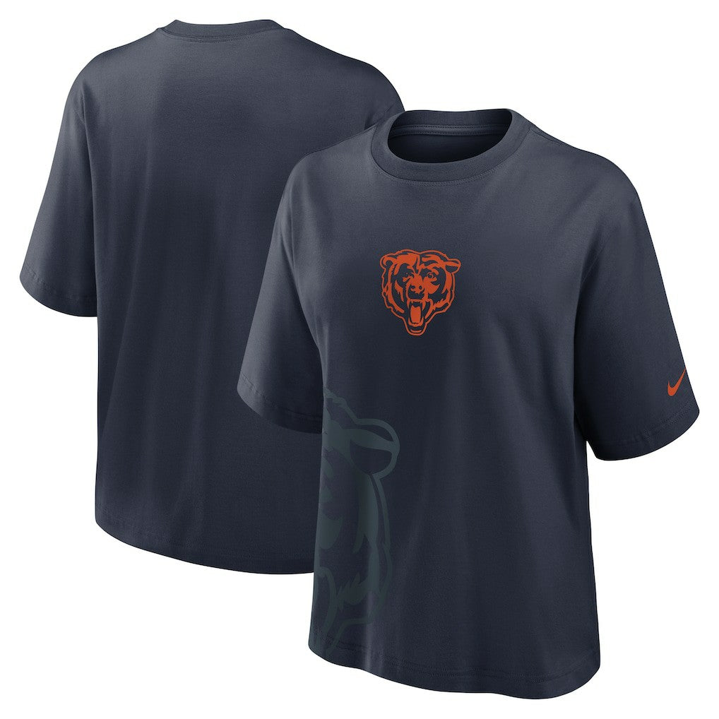 Chicago Bears Women's Boxy T-Shirt Navy - Nike