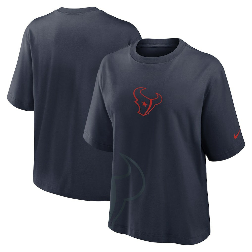 Houston Texans Women's Boxy T-Shirt Navy - Nike