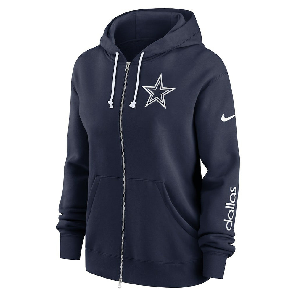 Dallas Cowboys Women's Plus Size Phoenix Full-Zip Hoodie Navy - Nike