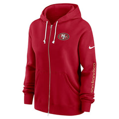 San Francisco 49ers Women's Plus Size Phoenix Full-Zip Hoodie Scarlet - Nike