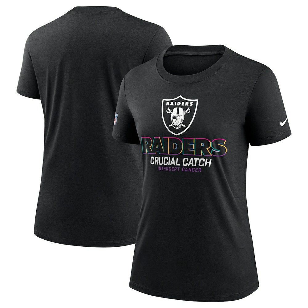 Las Vegas Raiders Women's 2024 NFL Crucial Catch Tri-Blend T-Shirt Black - Nike