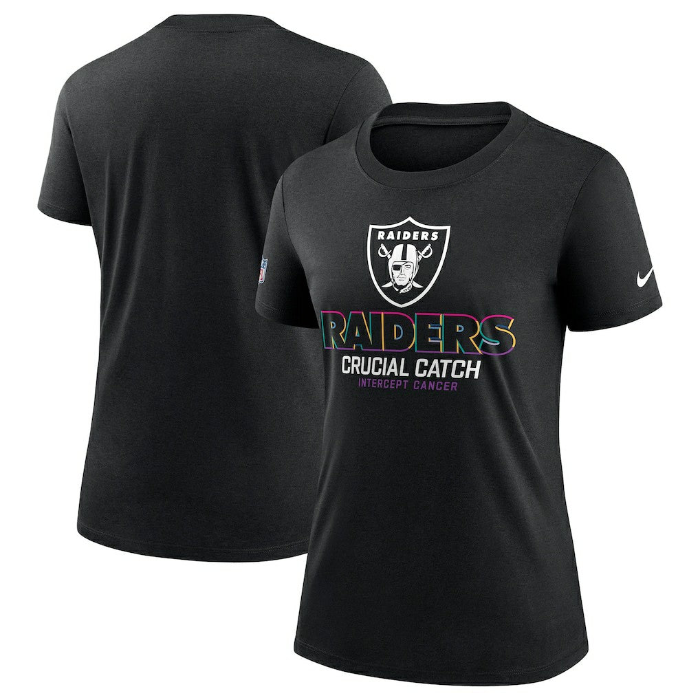 Las Vegas Raiders Women's 2024 NFL Crucial Catch Tri-Blend T-Shirt Black - Nike