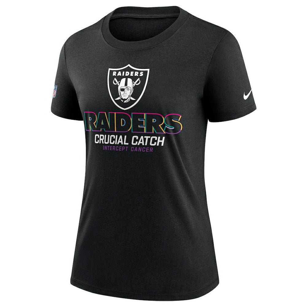 Las Vegas Raiders Women's 2024 NFL Crucial Catch Tri-Blend T-Shirt Black - Nike