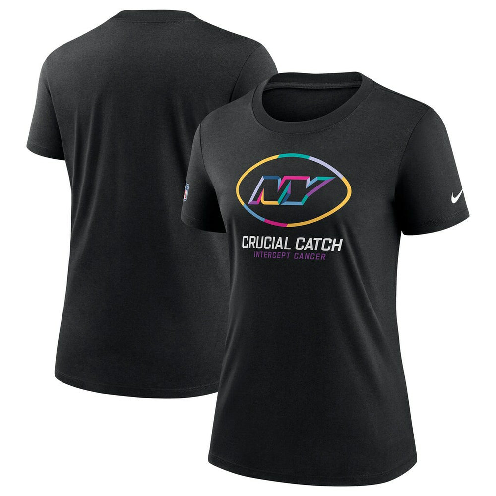 New York Jets Women's 2024 NFL Crucial Catch Tri-Blend T-Shirt Black - Nike