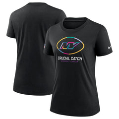 New York Jets Women's 2024 NFL Crucial Catch Tri-Blend T-Shirt Black - Nike