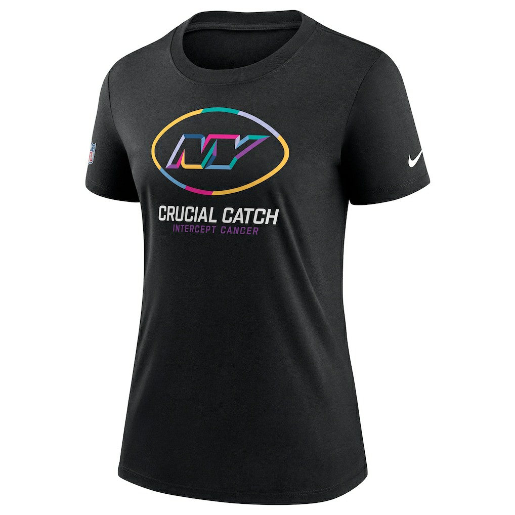 New York Jets Women's 2024 NFL Crucial Catch Tri-Blend T-Shirt Black - Nike