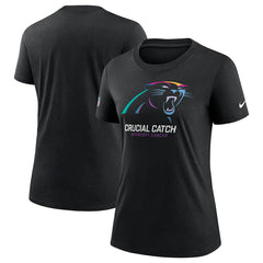 Carolina Panthers Women's 2024 NFL Crucial Catch Tri-Blend T-Shirt Black - Nike