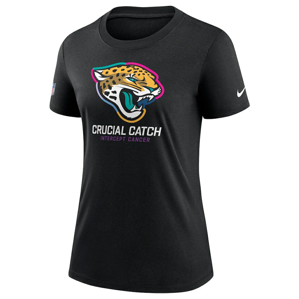 Jacksonville Jaguars Women's 2024 NFL Crucial Catch Tri-Blend T-Shirt Black - Nike