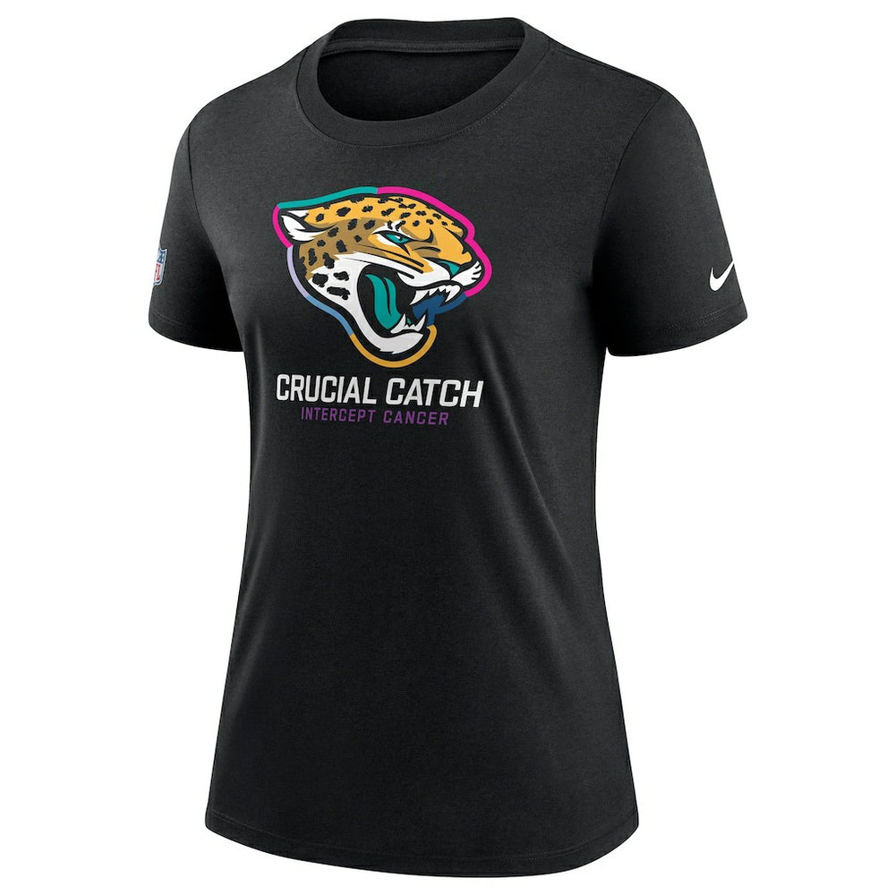 Jacksonville Jaguars Women's 2024 NFL Crucial Catch Tri-Blend T-Shirt Black - Nike