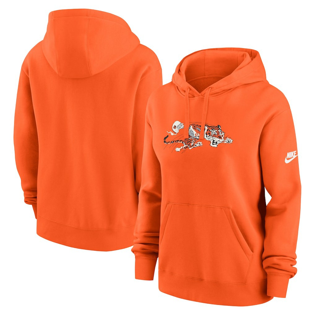 Cincinnati Bengals Women's Club Fleece Hoodie Orange - Nike