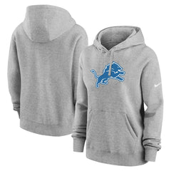 Detroit Lions Women's Club Fleece Hoodie Heather Gray - Nike