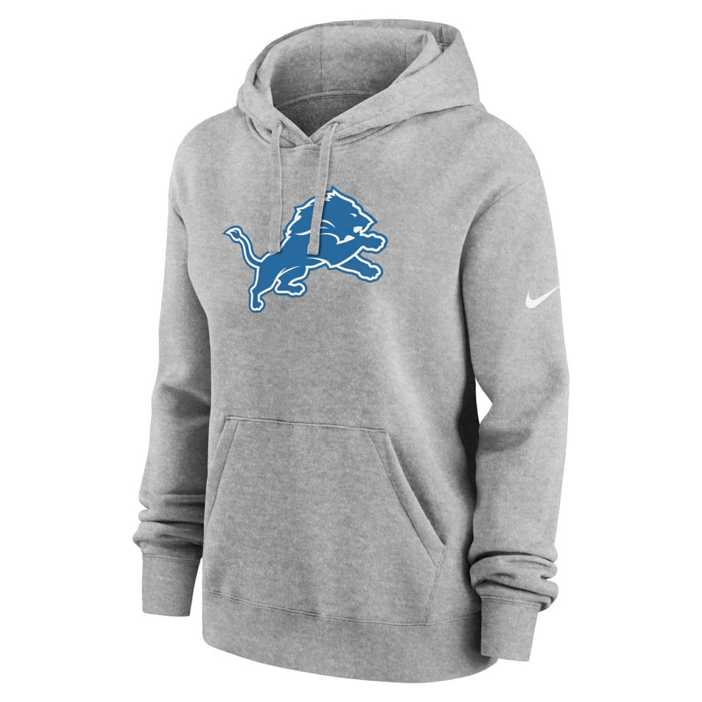Detroit Lions Women's Club Fleece Hoodie Heather Gray - Nike