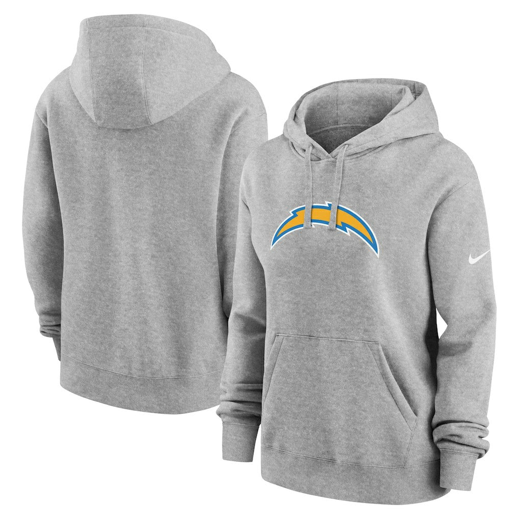 Los Angeles Chargers Women's Club Fleece Hoodie Heather Gray - Nike