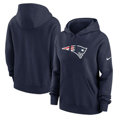 New England Patriots Women's Club Fleece Hoodie Navy - Nike