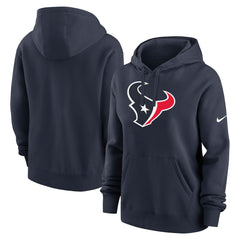Houston Texans Women's Club Fleece Hoodie Navy - Nike
