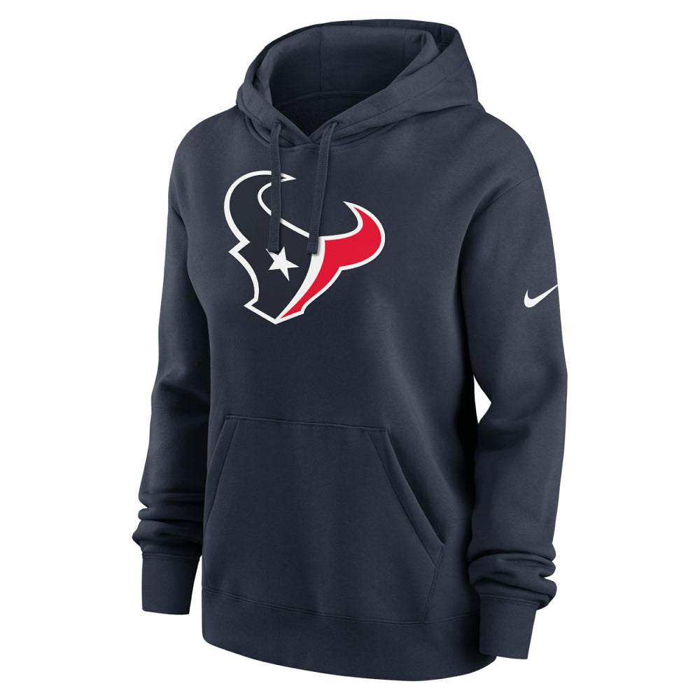Houston Texans Women's Club Fleece Hoodie Navy - Nike