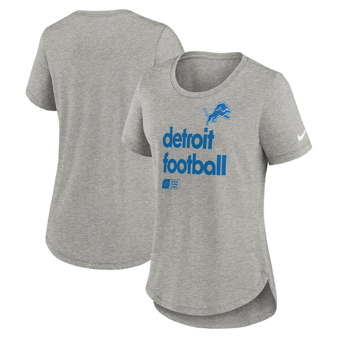 Detroit Lions Women's Team Shout-Out Tri-Blend T-Shirt Heather Gray - Nike