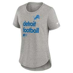 Detroit Lions Women's Team Shout-Out Tri-Blend T-Shirt Heather Gray - Nike