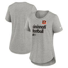 Cincinnati Bengals Women's Team Shout-Out Tri-Blend T-Shirt Heather Gray - Nike