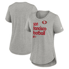 San Francisco 49ers Women's Team Shout-Out Tri-Blend T-Shirt Heather Gray - Nike