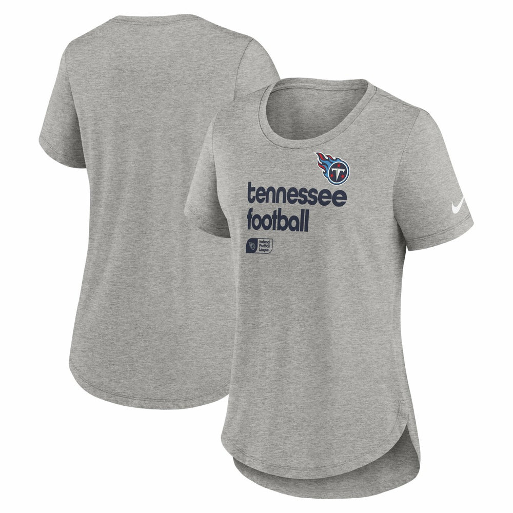 Tennessee Titans Women's Team Shout Out Tri-Blend T-Shirt Heather Gray - Nike