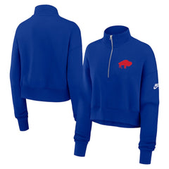 Buffalo Bills Women's Rewind Phoenix Half-Zip Sweatshirt Royal - Nike