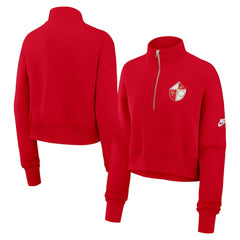 San Francisco 49ers Women's Rewind Phoenix Half-Zip Sweatshirt Scarlet - Nike