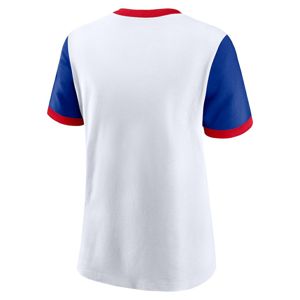 Buffalo Bills Women's Rewind Ringer T-Shirt White/Royal - Nike