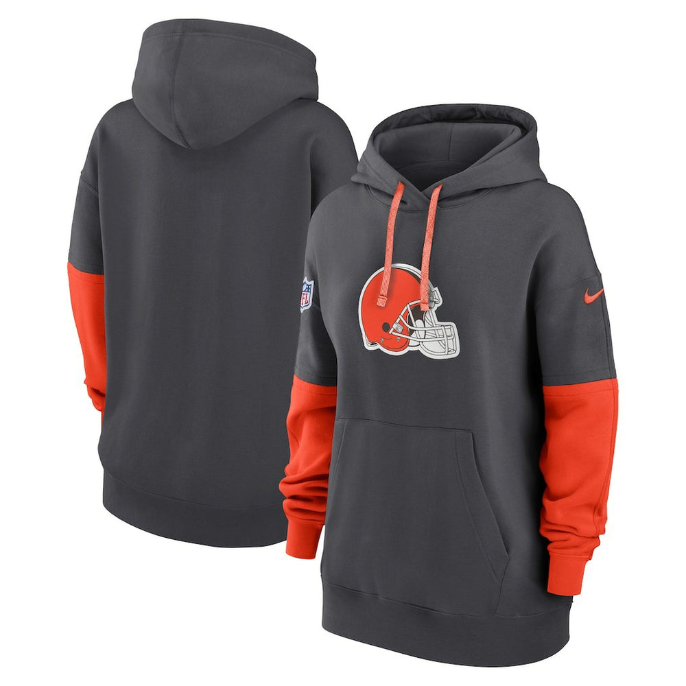 Cleveland Browns Women's Sideline Essential Hoodie Anthracite - Nike