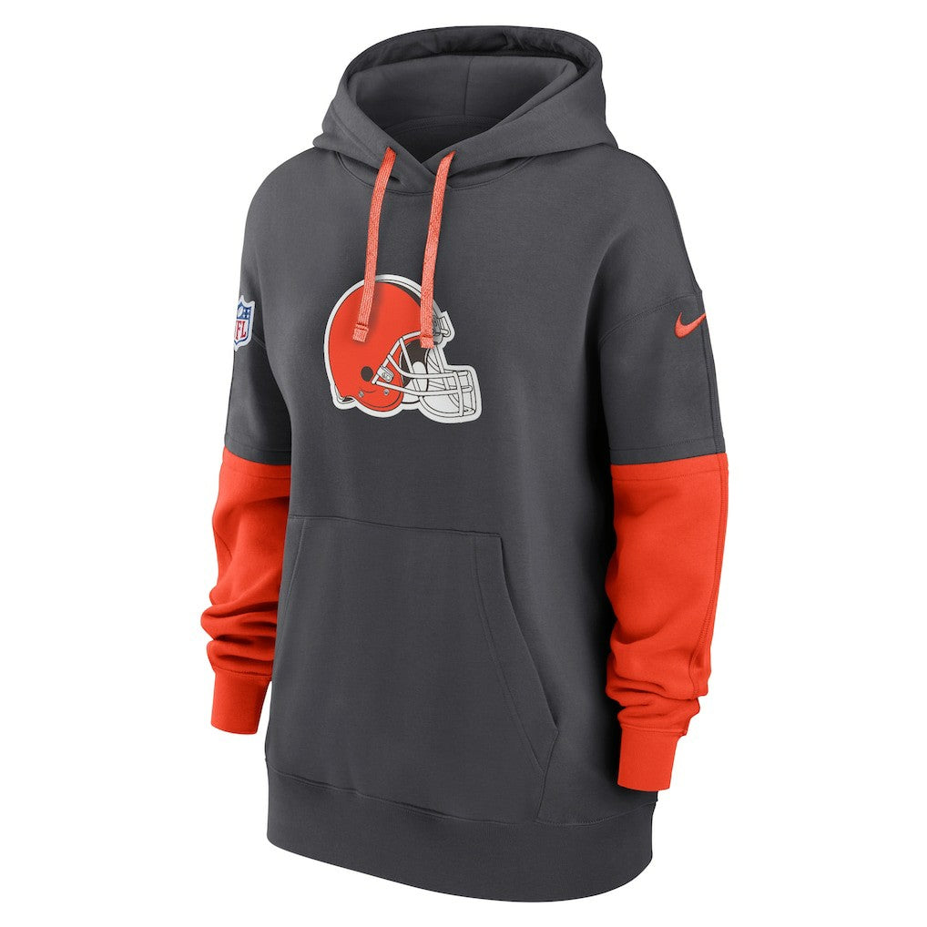 Cleveland Browns Women's Sideline Essential Hoodie Anthracite - Nike