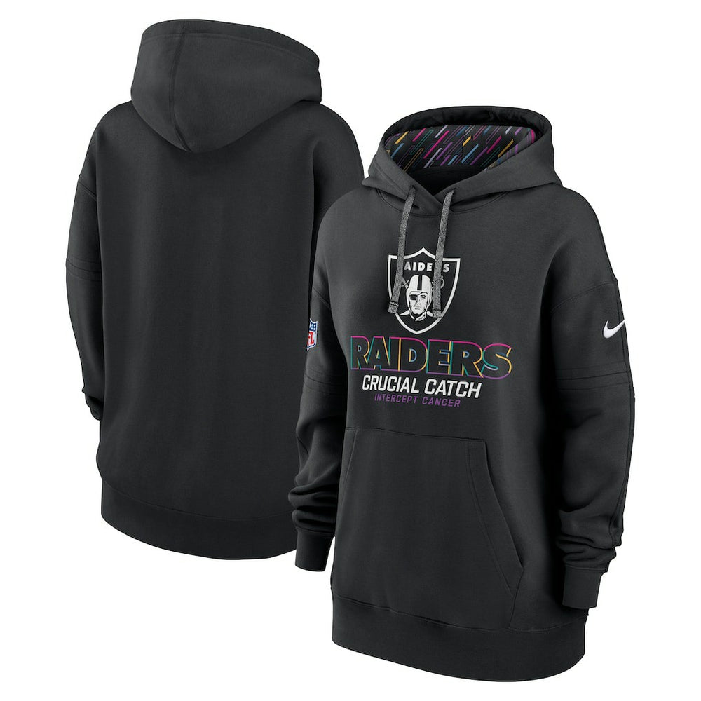 Las Vegas Raiders Women's 2024 NFL Crucial Catch Club Pullover Hoodie Black - Nike