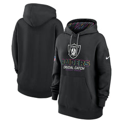 Las Vegas Raiders Women's 2024 NFL Crucial Catch Club Pullover Hoodie Black - Nike