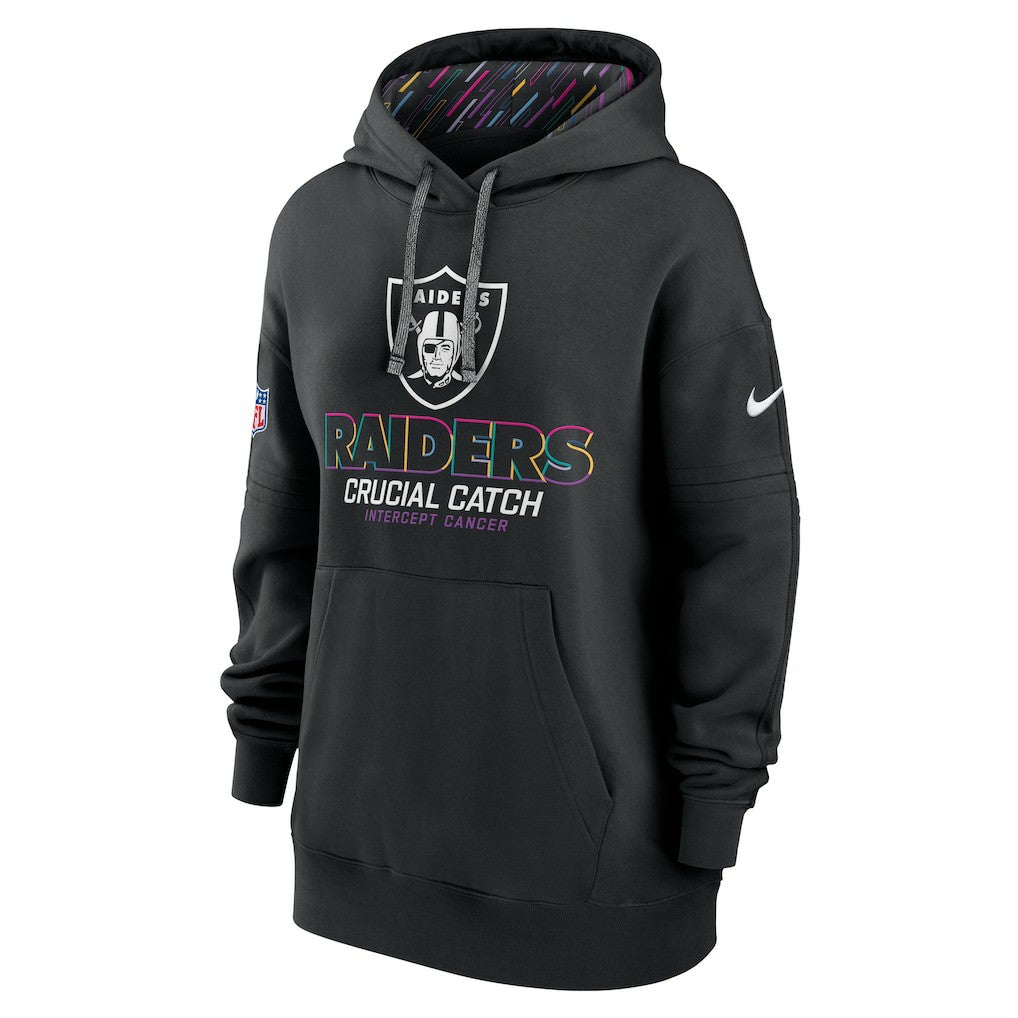 Las Vegas Raiders Women's 2024 NFL Crucial Catch Club Pullover Hoodie Black - Nike