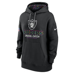 Las Vegas Raiders Women's 2024 NFL Crucial Catch Club Pullover Hoodie Black - Nike