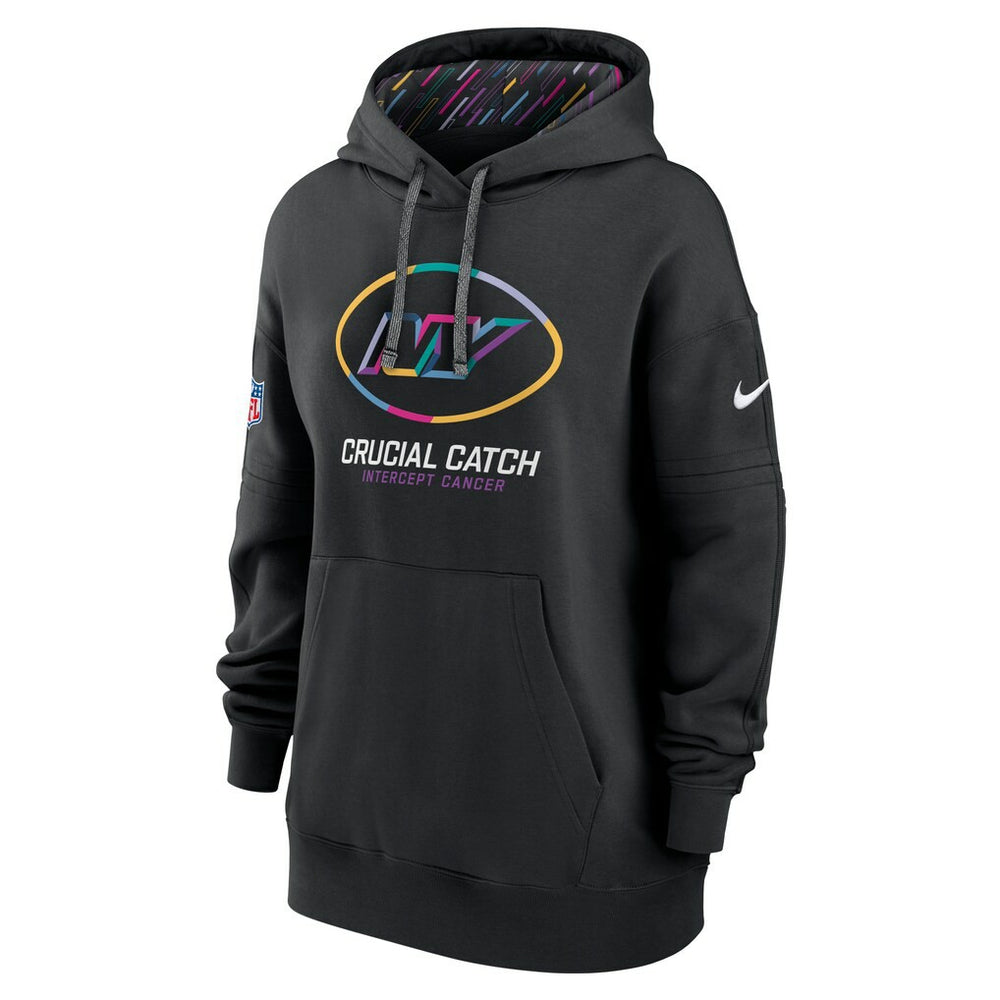 New York Jets Women's 2024 NFL Crucial Catch Club Pullover Hoodie Black - Nike